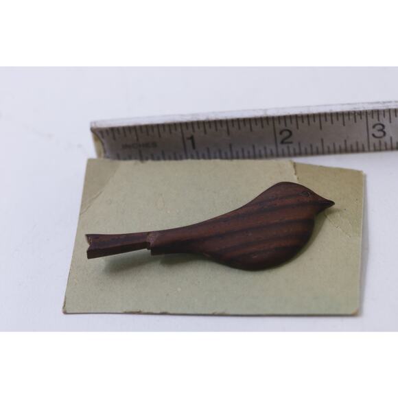 Zebra Wood, Bird Brooch, Pin, 1970s. Vintage, Brooch, Pin, Statement Piece,, 250 - Picture 3 of 3